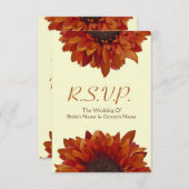 Sonnenblume Hochzeit im Herbst UAWG RSVP Karte (Vorne/Hinten)