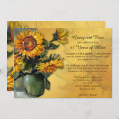 Sonnenblume Hochzeit Jahrestag Einladung (Vorne/Hinten)