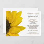 Sonnenblume Hochzeit Probe Abendessen Einladung (Vorne/Hinten)
