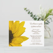 Sonnenblume Hochzeit Probe Abendessen Einladung (Stehend Vorderseite)