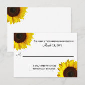 Sonnenblume Hochzeit RSVP Karte (Vorne/Hinten)