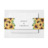 Sonnenblume Hochzeitsfeier Einladung Bauchband Einladungsbanderole (Vorderseite Beispiel)
