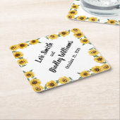 Sonnenblume Hochzeitstag Untersetzer (angewinkelt)