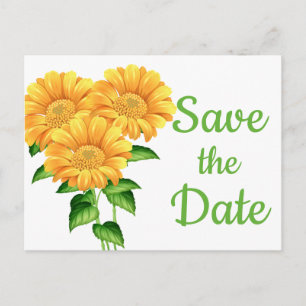 Sonnenblume Hochzeitstermin Blumenhochzeit Verlobu Postkarte