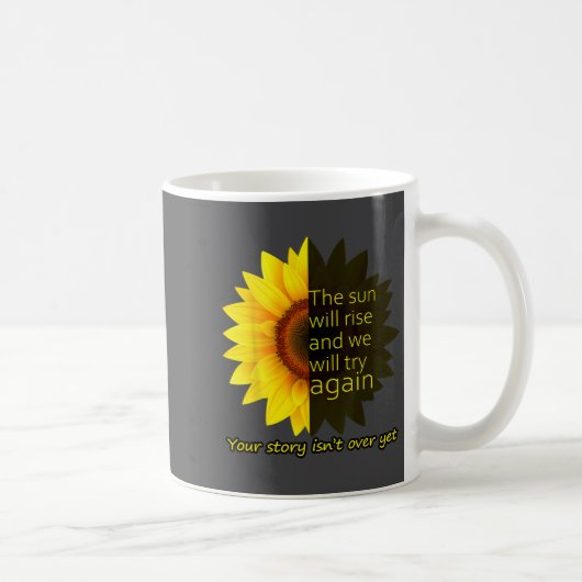 Sonnenblume Hoffnung Kaffeetasse (Rechts)