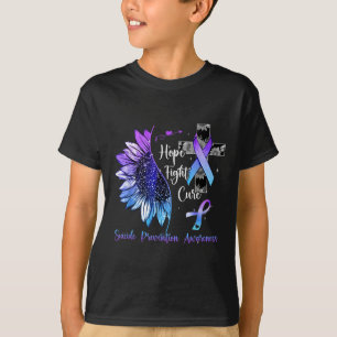 Sonnenblume Hoffnung Kampf Heilung Suizidpräventio T-Shirt