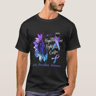 Sonnenblume Hoffnung Kampf Heilung Suizidpräventio T-Shirt