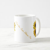 Sonnenblume höhlt Tassen-sonnige gelbe Kaffeetasse (VorderseiteRechts)