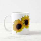Sonnenblume höhlt Tassen-sonnige gelbe Kaffeetasse (Links)