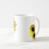 Sonnenblume höhlt Tassen-sonnige gelbe Kaffeetasse (VorderseiteRechts)