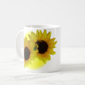 Sonnenblume höhlt Tassen-sonnige gelbe Kaffeetasse (Vorderseite Links)