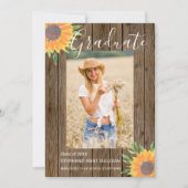 Sonnenblume Holz Foto Abschluss Ankündigung (Vorderseite)