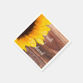 Sonnenblume-hölzerne rustikale serviette (Ecke)