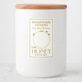 Sonnenblume Honey 2x3" Realistische Bienen gestric Lebensmitteletikett (Vorderseite)