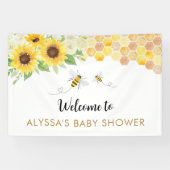 Sonnenblume Honey Bee Baby Dusche Banner (Horizontal)