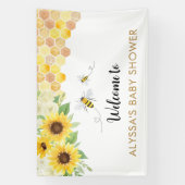 Sonnenblume Honey Bee Baby Dusche Banner (Vertikal)