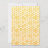 Sonnenblume Honey Bee Baby Dusche Einladung (Rückseite)