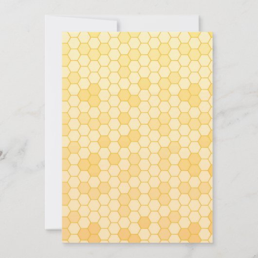 Sonnenblume Honey Bee Baby Dusche Einladung (Rückseite)