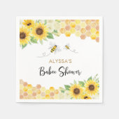 Sonnenblume Honey Bee Baby Dusche Serviette (Vorderseite)