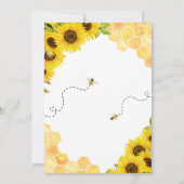 Sonnenblume Honey Bee Erster Geburtstag Einladung (Rückseite)