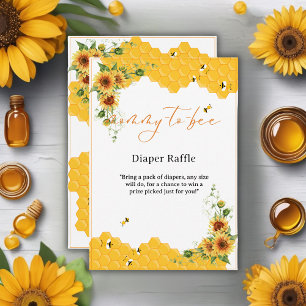 Sonnenblume Honeycomb Mommy-to-Bee Babydusche Begleitkarte