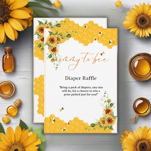 Sonnenblume Honeycomb Mommy-to-Bee Babydusche Begleitkarte