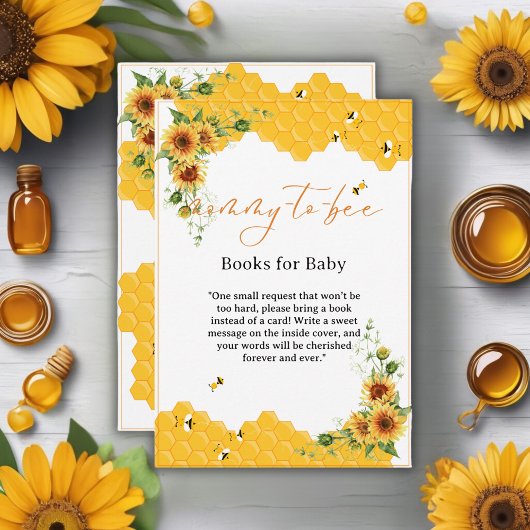 Sonnenblume Honeycomb Mommy-to-Bee Babydusche Begleitkarte