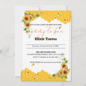 Sonnenblume Honeycomb Mommy-to-Bee Babydusche Einladung (Vorderseite)