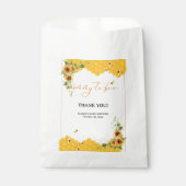 Sonnenblume Honeycomb Mommy-to-Bee Babydusche Geschenktütchen (Vorderseite)