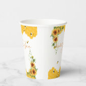 Sonnenblume Honeycomb Mommy-to-Bee Babydusche Pappbecher (Rechts)