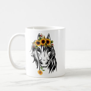 Sonnenblume Horse Bandana Leiter der Pferderennbah Kaffeetasse