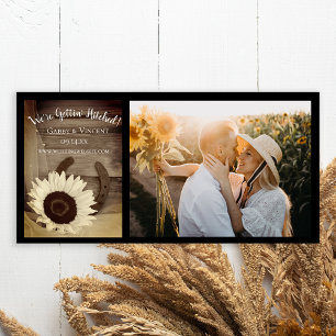 Sonnenblume Horseshoe Country Western Hochzeit Sep Save The Date