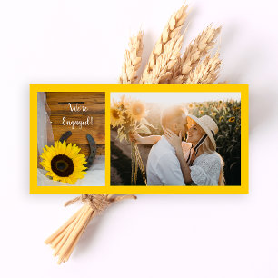 Sonnenblume Horseshoe Verlobung verkünden Ankündigung