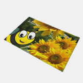 Sonnenblume Hummel Door Mat Fußmatte (Schrägansicht)