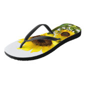 Sonnenblume Hummel Flip Flops Badesandalen (Schrägansicht)
