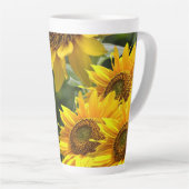 Sonnenblume Hummel Latte Tasse (Rechte Ecke)