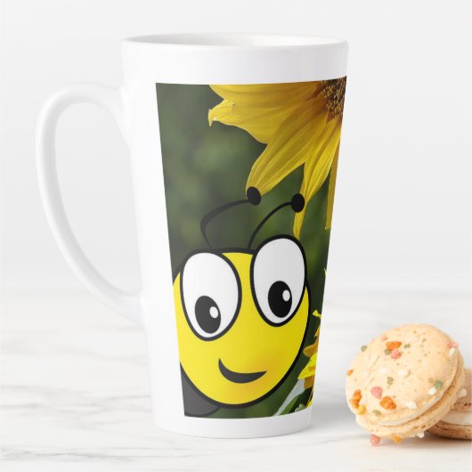 Sonnenblume Hummel Latte Tasse (Beispiel)