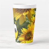 Sonnenblume Hummel Latte Tasse (Vorderseite)