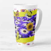 Sonnenblume Hummel Latte Tasse (Rechte Ecke)