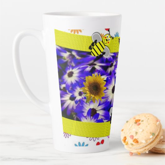 Sonnenblume Hummel Latte Tasse (Beispiel)