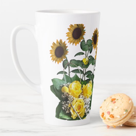 Sonnenblume Hummel Latte Tasse (Beispiel)