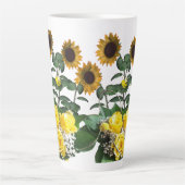 Sonnenblume Hummel Latte Tasse (Vorderseite)