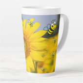 Sonnenblume Hummel Latte Tasse (Rechte Ecke)