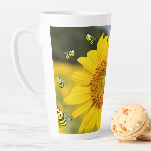 Sonnenblume Hummel Latte Tasse (Beispiel)