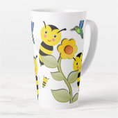 Sonnenblume Hummel Latte Tasse (Rechte Ecke)