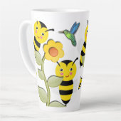 Sonnenblume Hummel Latte Tasse (Linke Ecke)