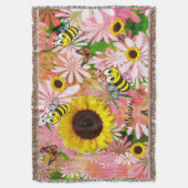 Sonnenblume Hummelblume Schmetterling Keule Blanke Decke (Vorderseite Vertikal)