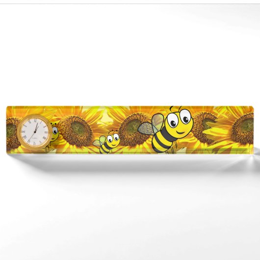 Sonnenblume Hummelfeld Namensplakette (Vorderseite)