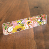 Sonnenblume Hummelfeld Namensplakette (Seite)