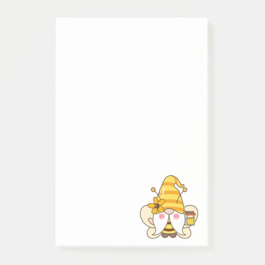 Sonnenblume Hummeln Post-it Klebezettel (Vorderseite)